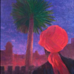 Roter Turban, Dämmerung, Jodhpur, 2012
